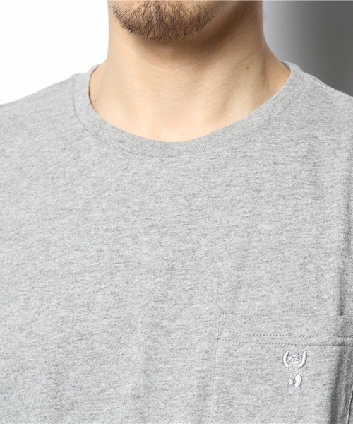 coen(コーエン)の「刺繍ポケットTシャツ(Tシャツ/カットソー・メンズ・ブラック/グレー/ネイビー/ホワイト・SMALL/X-LARGE/LARGE/MEDIUM)」の6枚目の写真