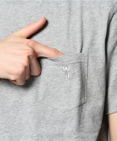 coen(コーエン)の「刺繍ポケットTシャツ(Tシャツ/カットソー・メンズ・ブラック/グレー/ネイビー/ホワイト・SMALL/X-LARGE/LARGE/MEDIUM)」の8枚目の写真