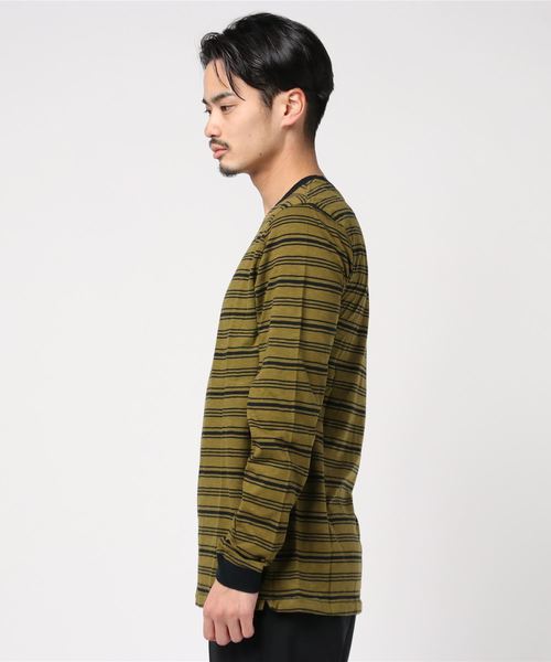 VOLCOM（ボルコム）の「VOLCOM/ボルコム ボーダー 刺繍ロンT A0341902
