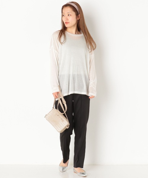 archives（アルシーヴ）の「ベルト付テーパードパンツ（その他パンツ・レディース・ベージュ/ブラック/グリーン系その他・MEDIUM）」の6枚目の写真