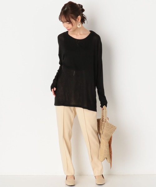 archives（アルシーヴ）の「ベルト付テーパードパンツ（その他パンツ・レディース・ベージュ/ブラック/グリーン系その他・MEDIUM）」の9枚目の写真