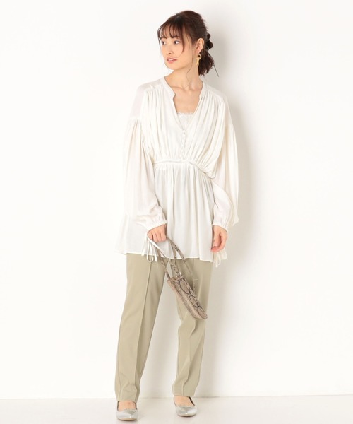 archives（アルシーヴ）の「ベルト付テーパードパンツ（その他パンツ・レディース・ベージュ/ブラック/グリーン系その他・MEDIUM）」の12枚目の写真