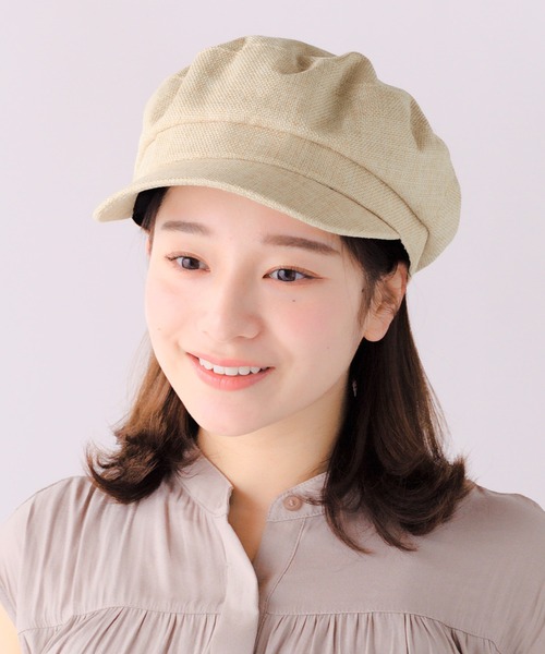 14+（イチヨンプラス）の「ポリジュートマリンキャップ（キャスケット・レディース・ブラック/ベージュ/ライトベージュ・FREE）」の3枚目の写真