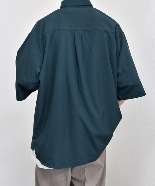 kutir（クティール）の「ピンタック半袖シャツ（シャツ/ブラウス・メンズ・ブラック/ダークグリーン/パープル・MEDIUM/LARGE）」の8枚目の写真