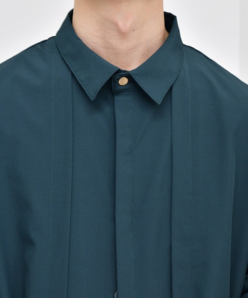 kutir（クティール）の「ピンタック半袖シャツ（シャツ/ブラウス・メンズ・ブラック/ダークグリーン/パープル・MEDIUM/LARGE）」の9枚目の写真