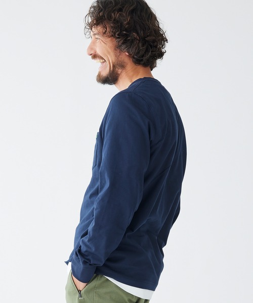 L.L.Bean（エルエルビーン）の「ジャパン・フィット　ケアフリー・アンシュリンカブル・ティ、カタディン・ラベル（Tシャツ/カットソー・メンズ・ダークネイビー/ヘザーグレー/ホワイト/エメラルドブルー/ネイビー系/ブラック・SMALL/MEDIUM/LARGE/X-LARGE/XX-LARGE）」の9枚目の写真