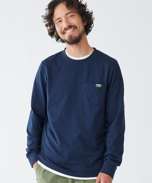 L.L.Bean（エルエルビーン）の「ジャパン・フィット　ケアフリー・アンシュリンカブル・ティ、カタディン・ラベル（Tシャツ/カットソー・メンズ・ダークネイビー/ヘザーグレー/ホワイト/エメラルドブルー/ネイビー系/ブラック・SMALL/MEDIUM/LARGE/X-LARGE/XX-LARGE）」の14枚目の写真