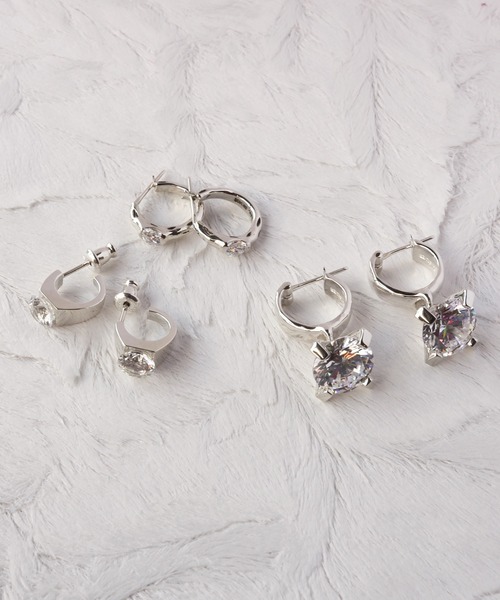 e.m.（イーエム）の「2Pset ジルコニアフープピアス（ピアス（両