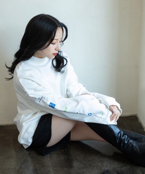 SEVEN TEN by MIHO KAWAHITO(セブンテン バイミホカワヒト) チュニック サイズM レディース美品  - 黒 ノースリーブ/リボン SEVEN TEN by MIHO KAWAHITO(セブンテン バイミホカワヒト