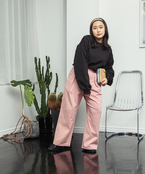 ものまねタレント 丸山礼 ワンダーシェイプ タック入りワイドパンツ その他パンツ Rei M リアイム のファッション通販 Zozotown