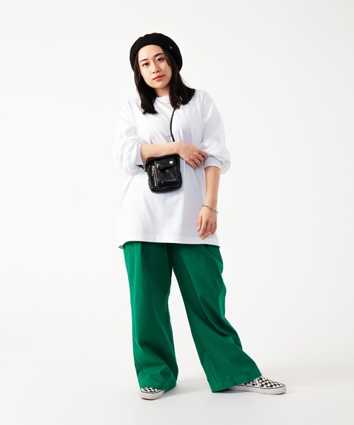 reI'm(リアイム)の「【ものまねタレント 丸山礼】ワンダーシェイプ タック入りワイドパンツ(その他パンツ・レディース・ブラック/ダークグリーン/バーガンディー/スモークピンク・M/L/XL)」の2枚目の写真
