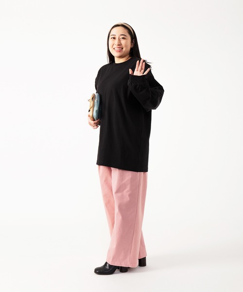 reI'm(リアイム)の「【ものまねタレント 丸山礼】ワンダーシェイプ タック入りワイドパンツ(その他パンツ・レディース・ブラック/ダークグリーン/バーガンディー/スモークピンク・M/L/XL)」の12枚目の写真