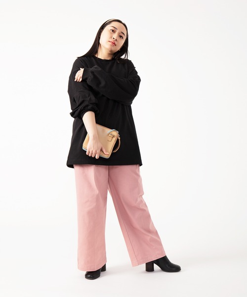 reI'm(リアイム)の「【ものまねタレント 丸山礼】ワンダーシェイプ タック入りワイドパンツ(その他パンツ・レディース・ブラック/ダークグリーン/バーガンディー/スモークピンク・M/L/XL)」の13枚目の写真