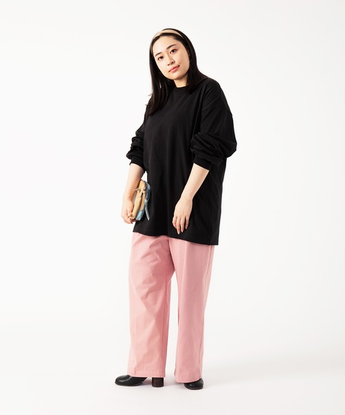 reI'm(リアイム)の「【ものまねタレント 丸山礼】ワンダーシェイプ タック入りワイドパンツ(その他パンツ・レディース・ブラック/ダークグリーン/バーガンディー/スモークピンク・M/L/XL)」の14枚目の写真