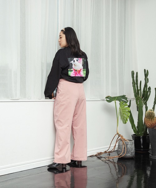 reI'm(リアイム)の「【ものまねタレント 丸山礼】ワンダーシェイプ タック入りワイドパンツ(その他パンツ・レディース・ブラック/ダークグリーン/バーガンディー/スモークピンク・M/L/XL)」の9枚目の写真