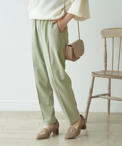 ROPE' PICNIC（ロペピクニック）の「【WEB限定36サイズ】起毛ツイルジョグパンツ（その他パンツ・レディース・オフホワイト/カーキ/ライトグリーン/ダークラベンダー/ブルー系その他4・40/38/36）」の4枚目の写真
