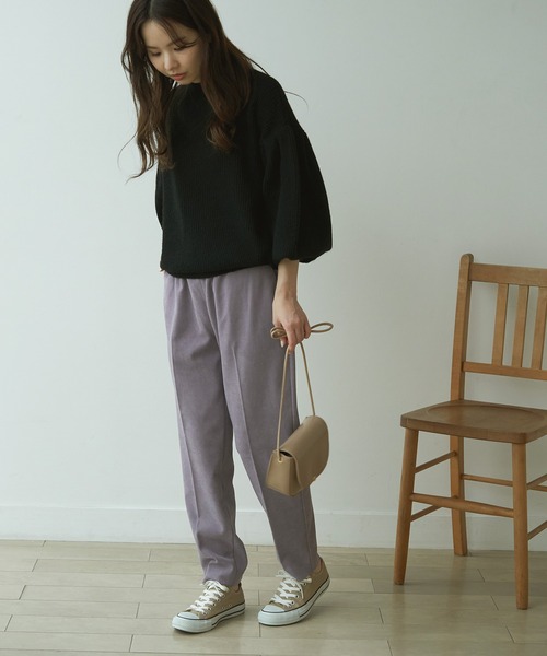 ROPE' PICNIC（ロペピクニック）の「【WEB限定36サイズ】起毛ツイルジョグパンツ（その他パンツ・レディース・オフホワイト/カーキ/ライトグリーン/ダークラベンダー/ブルー系その他4・40/38/36）」の15枚目の写真