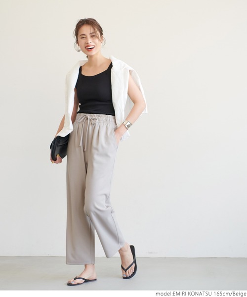 coca(coca)(コカ)の「ストレッチイージーパンツ(その他パンツ・レディース・ライトグレー/ブラック/ベージュ/ライトグリーン・ONE SIZE)」の13枚目の写真