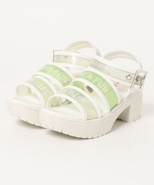 algy（アルジー）の「【ALGY】ロゴ入りワイドベルトヒールサンダル（サンダル・キッズ・イエロー/ピンク/ブラック/ホワイト・23.0cm/19.0cm/20.0cm/21.0cm/22.0cm/24.0cm）」の17枚目の写真