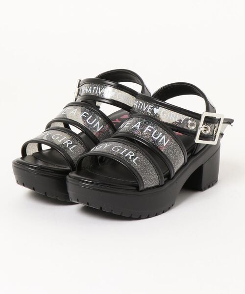 algy（アルジー）の「【ALGY】ロゴ入りワイドベルトヒールサンダル（サンダル・キッズ・イエロー/ピンク/ブラック/ホワイト・23.0cm/19.0cm/20.0cm/21.0cm/22.0cm/24.0cm）」の16枚目の写真