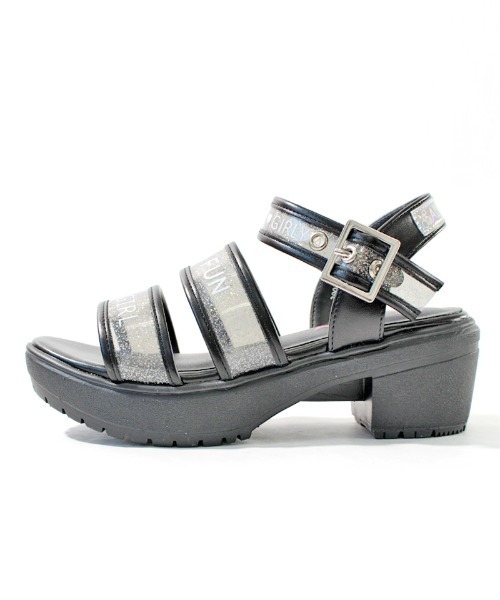 algy（アルジー）の「【ALGY】ロゴ入りワイドベルトヒールサンダル（サンダル・キッズ・イエロー/ピンク/ブラック/ホワイト・23.0cm/19.0cm/20.0cm/21.0cm/22.0cm/24.0cm）」の8枚目の写真