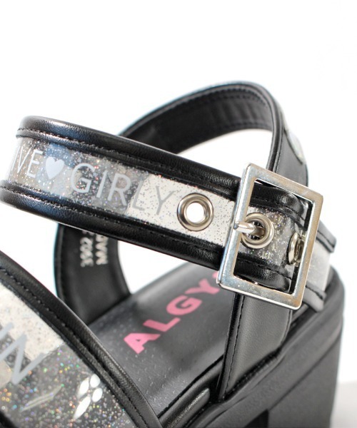 algy（アルジー）の「【ALGY】ロゴ入りワイドベルトヒールサンダル（サンダル・キッズ・イエロー/ピンク/ブラック/ホワイト・23.0cm/19.0cm/20.0cm/21.0cm/22.0cm/24.0cm）」の9枚目の写真