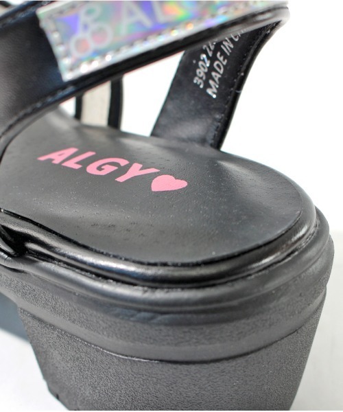 algy（アルジー）の「【ALGY】ロゴ入りワイドベルトヒールサンダル（サンダル・キッズ・イエロー/ピンク/ブラック/ホワイト・23.0cm/19.0cm/20.0cm/21.0cm/22.0cm/24.0cm）」の10枚目の写真