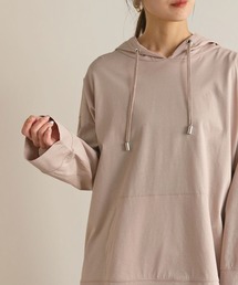【HERCLOSET】綿100%のシルケット加工プルオーバーパーカー