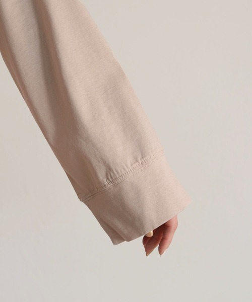 HER CLOSET(ハークローゼット)の「【HERCLOSET】綿100%のシルケット加工プルオーバーパーカー(パーカー・レディース・ホワイト/ライトグレー/ブラック/グレイッシュベージュ/ブルーグリーン・M)」の21枚目の写真