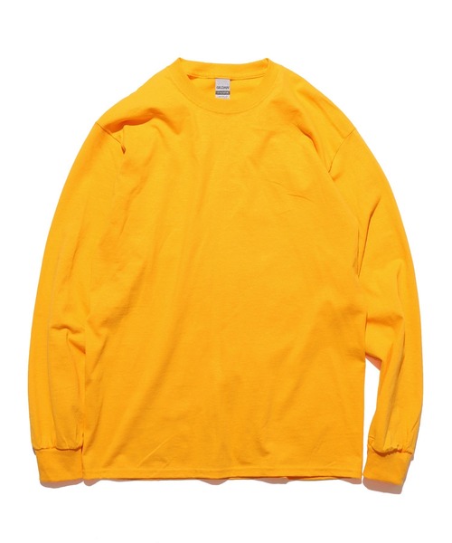 GILDAN（ギルダン）の「Gildan / ギルダン ドロップショルダー ビッグシルエット 無地 長袖Tシャツ（Tシャツ/カットソー・メンズ・グレー/チャコール/オリーブ/オレンジ/ホワイト/ライトブルー/ブラック/ダークブラウン/ネイビー/イエロー・XL/2XL/M/L/S/3XL）」の9枚目の写真