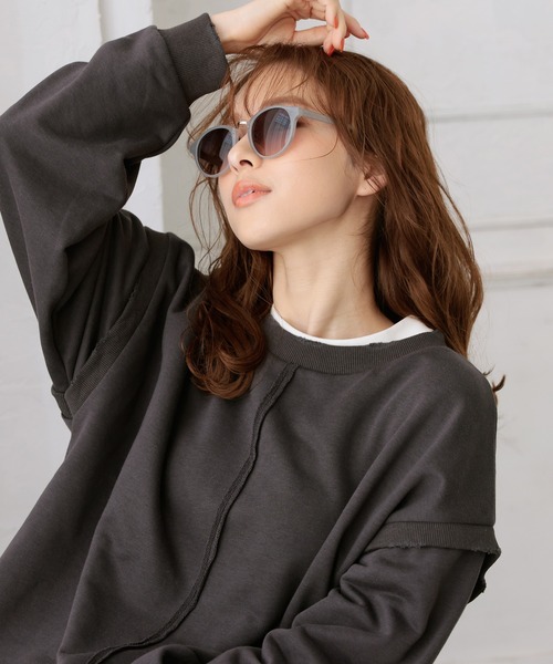 DONOBAN（ドノバン）の「【UVカット率 99％以上】 スモークレンズサングラス（サングラス・レディース・チャコールグレー/グレー系その他/モカ・ONESIZE）」の16枚目の写真