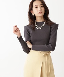N.（N. Natural Beauty Basic） | タックショルダーボトルネックリブニット(ニット/セーター)