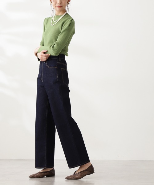 N.（N. Natural Beauty Basic）（エヌエヌナチュラルビューティーベーシック）の「タックショルダーボトルネックリブニット（ニット/セーター・レディース・ホワイト/パープル/グレー/グリーン・MEDIUM）」の20枚目の写真