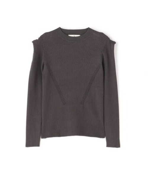 N.（N. Natural Beauty Basic）（エヌエヌナチュラルビューティーベーシック）の「タックショルダーボトルネックリブニット（ニット/セーター・レディース・ホワイト/パープル/グレー/グリーン・MEDIUM）」の7枚目の写真