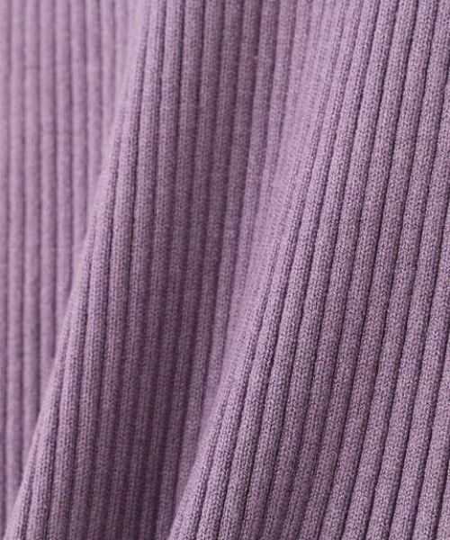 N.（N. Natural Beauty Basic）（エヌエヌナチュラルビューティーベーシック）の「タックショルダーボトルネックリブニット（ニット/セーター・レディース・ホワイト/パープル/グレー/グリーン・MEDIUM）」の12枚目の写真