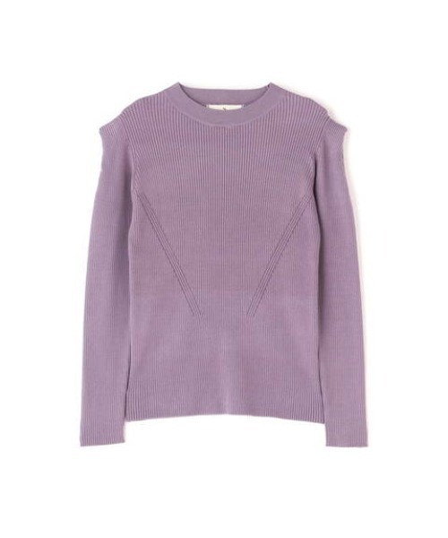 N.（N. Natural Beauty Basic）（エヌエヌナチュラルビューティーベーシック）の「タックショルダーボトルネックリブニット（ニット/セーター・レディース・ホワイト/パープル/グレー/グリーン・MEDIUM）」の11枚目の写真