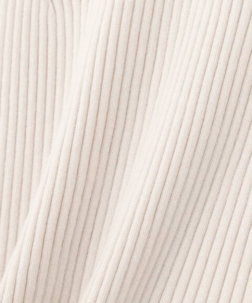 N.（N. Natural Beauty Basic）（エヌエヌナチュラルビューティーベーシック）の「タックショルダーボトルネックリブニット（ニット/セーター・レディース・ホワイト/パープル/グレー/グリーン・MEDIUM）」の6枚目の写真