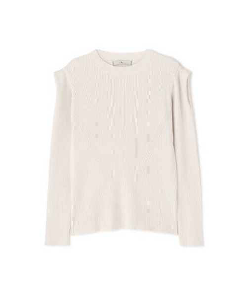 N.（N. Natural Beauty Basic）（エヌエヌナチュラルビューティーベーシック）の「タックショルダーボトルネックリブニット（ニット/セーター・レディース・ホワイト/パープル/グレー/グリーン・MEDIUM）」の5枚目の写真