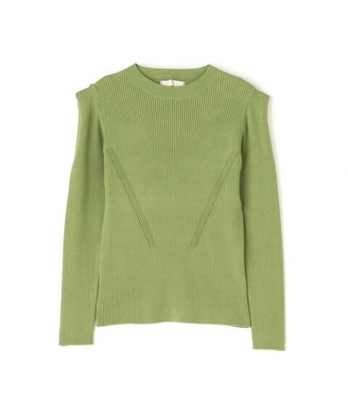 N.（N. Natural Beauty Basic）（エヌエヌナチュラルビューティーベーシック）の「タックショルダーボトルネックリブニット（ニット/セーター・レディース・ホワイト/パープル/グレー/グリーン・MEDIUM）」の9枚目の写真