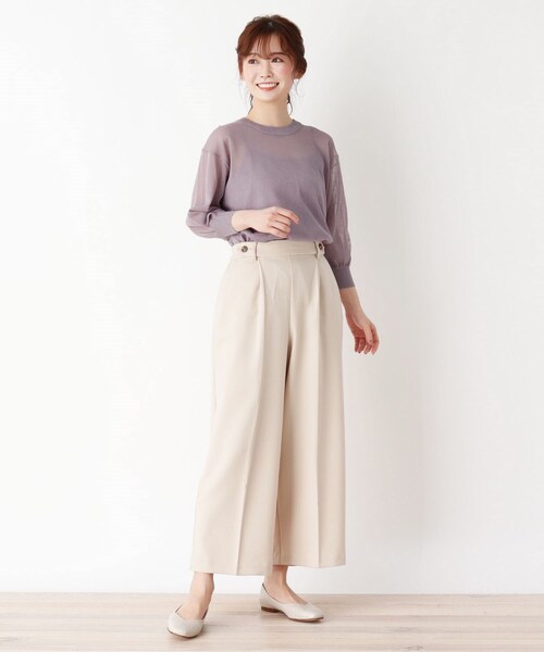 pink adobe（ピンクアドベ）の「◆【M-LL/SET】キャミ付き シアーニット（その他トップス・レディース・ブラック/ライトパープル/ライトベージュ/ダークオレンジ・40/38/42）」の11枚目の写真