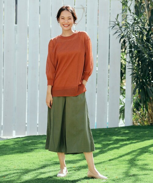 pink adobe（ピンクアドベ）の「◆【M-LL/SET】キャミ付き シアーニット（その他トップス・レディース・ブラック/ライトパープル/ライトベージュ/ダークオレンジ・40/38/42）」の9枚目の写真