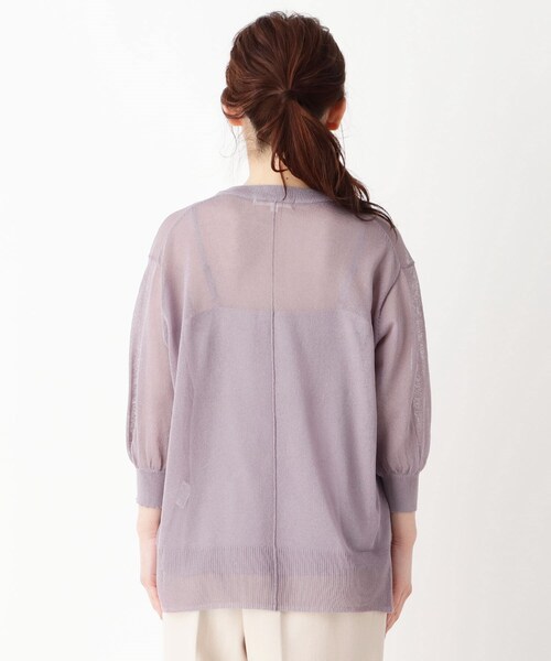 pink adobe（ピンクアドベ）の「◆【M-LL/SET】キャミ付き シアーニット（その他トップス・レディース・ブラック/ライトパープル/ライトベージュ/ダークオレンジ・40/38/42）」の15枚目の写真