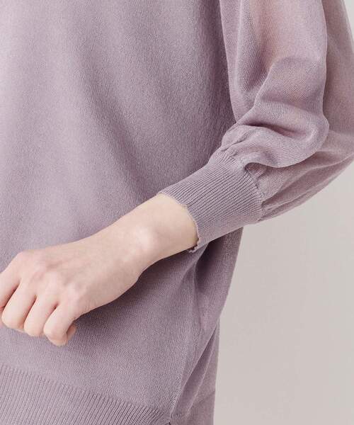 pink adobe（ピンクアドベ）の「◆【M-LL/SET】キャミ付き シアーニット（その他トップス・レディース・ブラック/ライトパープル/ライトベージュ/ダークオレンジ・40/38/42）」の17枚目の写真