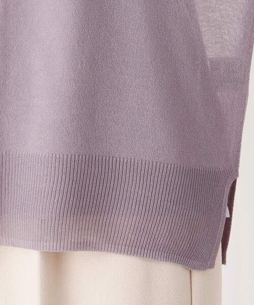 pink adobe（ピンクアドベ）の「◆【M-LL/SET】キャミ付き シアーニット（その他トップス・レディース・ブラック/ライトパープル/ライトベージュ/ダークオレンジ・40/38/42）」の6枚目の写真