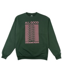 Champion | ALL GOOD オールグッド/ Unknown Peaks Crewnecks ロゴパッチ クルーネックスウェット AG21-0105(スウェット)