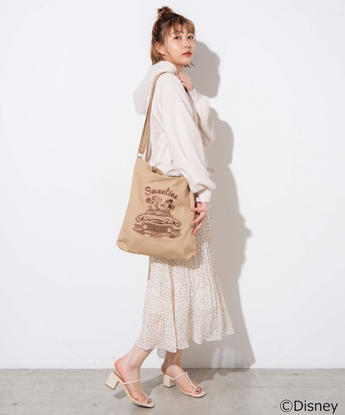 Disney（ディズニー）の「∴WEGO/別注 Disney キャンバスショルダーバッグ（ショルダーバッグ・レディース・ブラック/ベージュ/ホワイト系その他・FREE）」の12枚目の写真