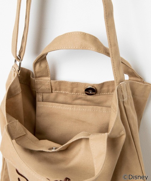 Disney（ディズニー）の「∴WEGO/別注 Disney キャンバスショルダーバッグ（ショルダーバッグ・レディース・ブラック/ベージュ/ホワイト系その他・FREE）」の13枚目の写真