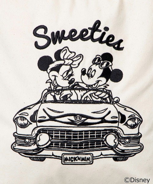 Disney（ディズニー）の「∴WEGO/別注 Disney キャンバスショルダーバッグ（ショルダーバッグ・レディース・ブラック/ベージュ/ホワイト系その他・FREE）」の9枚目の写真