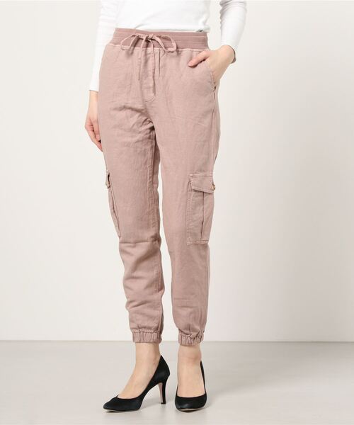 GAP（ギャップ）の「リネン混ジョガーパンツ（カーゴパンツ・レディース・ホワイト/ブラック/ベージュ/ライトブルー・M/S/XXS/XS/XL/L）」の12枚目の写真