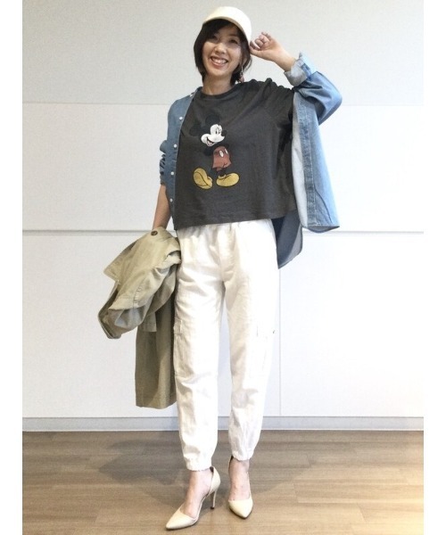 GAP（ギャップ）の「リネン混ジョガーパンツ（カーゴパンツ・レディース・ホワイト/ブラック/ベージュ/ライトブルー・M/S/XXS/XS/XL/L）」の17枚目の写真